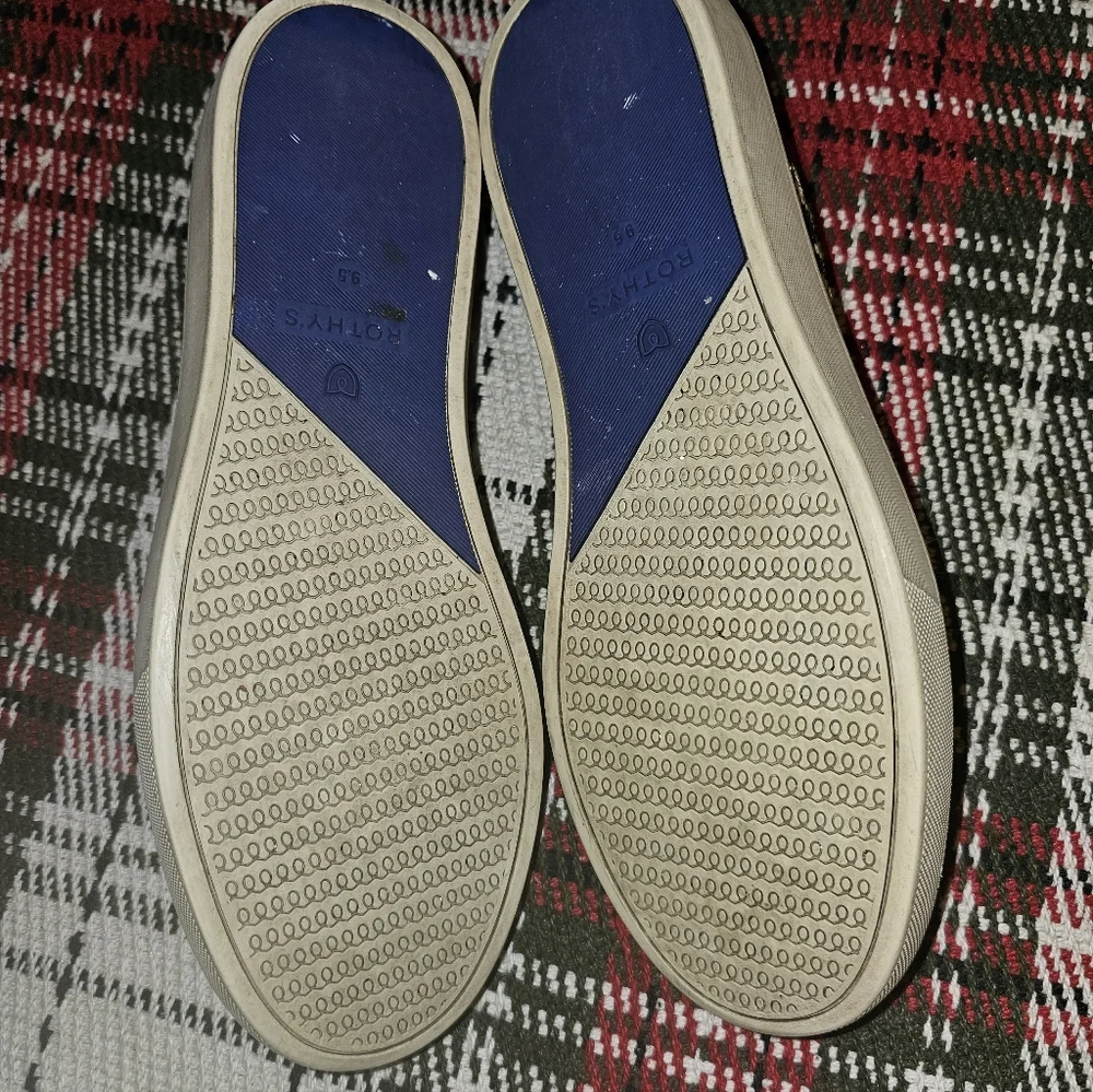 ROTHY'S The Original Slip On Sneaker Leopard Print 9.5 Pre-owned Nice!